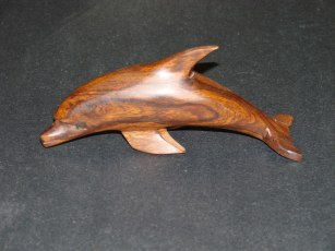 Ironwood dolphin sculpture