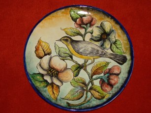 Mayolica Bird plate
