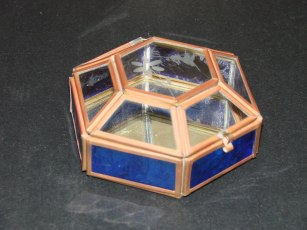 Hand made Glass Trinket box